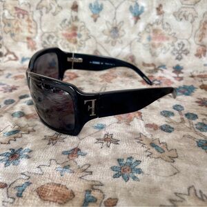 Gianfranco Ferre Black Oversized Vintage Sunglasses